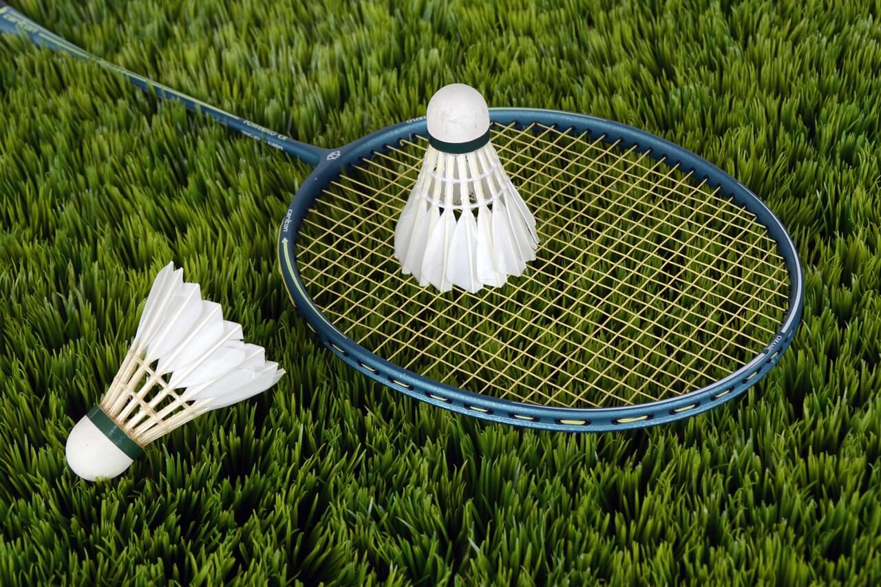 badminton shuttle, racket